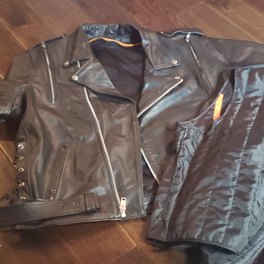 Black Real Leather Riding Jacket